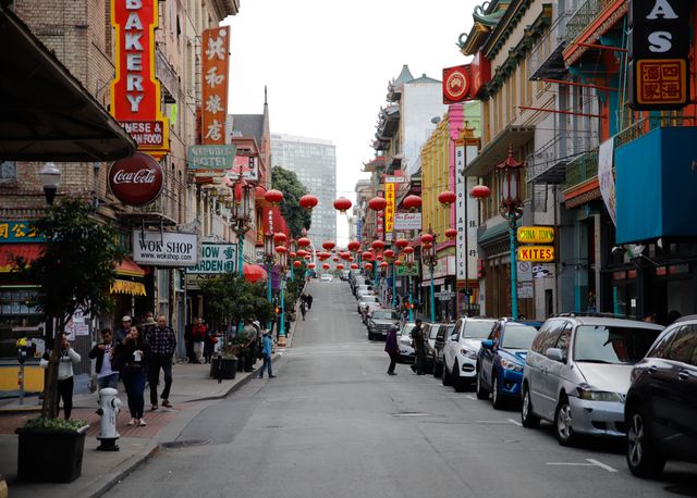 Chinatown on a foggy day