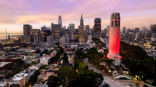 San Francisco skyline at dusk