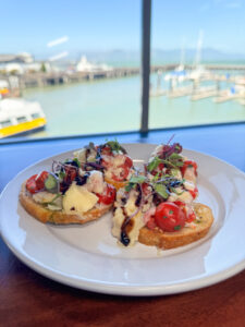 Crab bruschetta served at Pier Market
